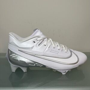 New Nike Vapor Edge Elite 360 2 Men’s 8 White Silver Football Cleats DA5457-101